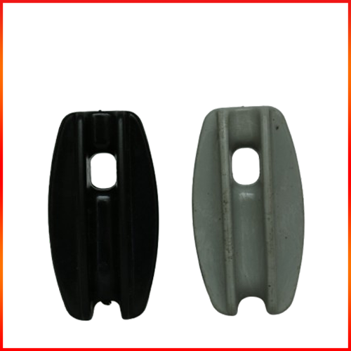 end insulator black - white oval