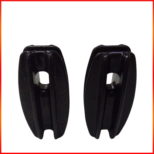 end insulator black - white oval